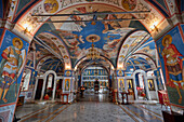 Richly decorated interior of the Church of The Beheading of John The Baptist By Bohr. Moscow, Russian Federation.