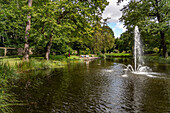  Pond at the castle garden of the city palace in Fulda, Hesse, Germany 