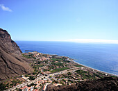  Mountain trail to Valle Gran Rey from Arure, on the Canary Island of La Gomera in Spain. 