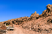  Mountain trail to Valle Gran Rey from Arure, on the Canary Island of La Gomera in Spain. 