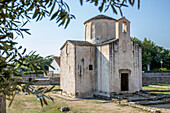  Nin, Historical buildings of a small Mediterranean town, Church, Zadar, Dalmatia, Croatia, Adriatic Sea 