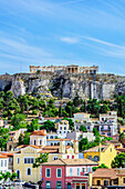 Blick zur Akropolis über die Altstadt, Athen, Griechenland