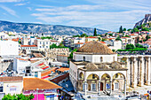 Blick auf Tzistarakis Moschee auf dem Monastiraki Platz, Altstadt, Athen, Griechenland