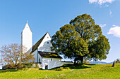 Kirche St. Peter in Steinkirchen am Samerberg im Chiemgau in Oberbayern in Deutschland