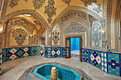 Interior view of Sultan Amir Ahmad Bathhouse, aka Qasemi Bathhouse, traditional Iranian public bathhouse, which is now a museum. Kashan, Iran.