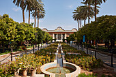 Courtyard garden at the Qavam House (Narenjestan-e Ghavam), 19th century historical house of Qajar era. Shiraz, Iran.