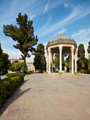 The domed pavilion built over the tomb of Hafez, one of the greatest Persian poets of all times. Shiraz, Iran.