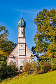  St. Georg in the Murnauer Moos in October, Murnau, Bavaria, Germany 