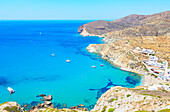 Agali bay, top view, Agali, Folegandros Island, Cyclades Islands, Greece