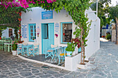 Greek tavern, Chora, Folegandros Island, Cyclades Islands, Greece