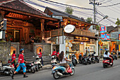 Street traffic in Ubud, Bali, Indonesia.