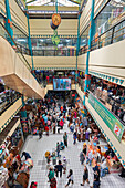 Interior view of the Beringharjo Market Building. Yogyakarta, Java, Indonesia.