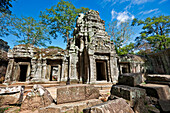  Ruinen des antiken Ta Prohm-Tempels. Archäologischer Park Angkor, Provinz Siem Reap, Kambodscha. 