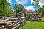 Ruins of ancient Preah Khan temple in the Angkor Archaeological Park, Siem Reap Province, Cambodia.