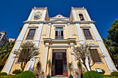 Main facade of the St. Lawrence’s Church, built in mid-sixteenth century. Macau, China.