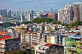  Erhöhte Ansicht der Stadt Macau von der Mount Fortress. Macau, China. 