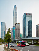 High-rise buildings in Futian Central Business District (CBD). Shenzhen, Guangdong Province, China.