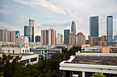 High-rise buildings in Futian District. Shenzhen, Guangdong Province, China.