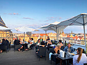 View from Terrace Restaurant, Hotel Central, Market Square, Pilsen, Czech Repulic