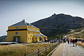 Schneekoppe, Summit, Schlesierhaus, Schronisko Dom Śląski, Karpacz, Riesengebirge, Karpacz, Sniezka, Lower Silesia, Poland