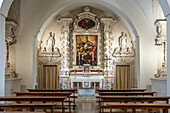  Innenraum der Cappella di San Gregorio Taumaturgo im Seminarpalast (Palazzo del Seminario) in Lecce, Apulien, Italien. 