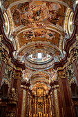  Interior view of Melk Abbey (Stift Melk), Melk, Wachau, Lower Austria, Austria, Europe 