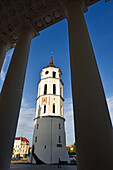  Glockenturm der Kathedrale von Vilnius, Litauen, Europa 