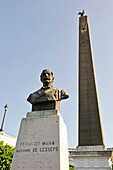 Büste von Ferdinand de Lesseps auf der Plaza de Francia, Platz von Frankreich, Casco Antiguo, historisches Viertel von Panama-Stadt, Republik Panama, Mittelamerika