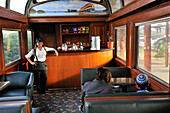 dining car,Panama Canal Railway that links the Atlantic Ocean, Colon, to the Pacific Ocean, Panama City,Republic of Panama,Central America