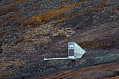  Entrance to the largest sperm bank in the world near Longyearbyen, Spitsbergen, Norway 