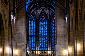 Beautiful Münster Cathedral of St. Vincent with Colorful Window in City of Bern, Canton Bern, Switzerland.