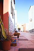 Gasse in der Hauptstadt der Kanarischen Insel La Gomera, San Sebastian, Spanien