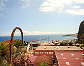  Images of the port city of Santa Cruz de La Palma on the Canary Island of La Palma, Spain. The images show the city center, views of the city and flower-decorated streets. 