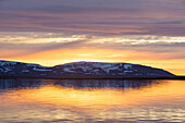  Evening atmosphere in Liefdefjorden, Spitsbergen, Norway 