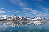 Blick auf den St. Jonsfjorden, Svalbard, Norwegen