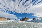 Gletscher Smeerenburgbreen, Bjornfjord, Spitzbergen, Norwegen