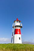 Leuchtturm an der historischen Festungsanlage Skansin, Torshavn, Färöer Inseln