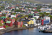  View of the Tinganes peninsula with the seat of the state government, Torshavn, Faroe Islands 