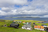 Blick auf den Ort Torshavn, Färöer Inseln