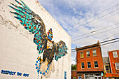 Mural by Louis Masai at 2nd and Poplar Streets, Northern Liberties, Mural Arts Program, Philadelphia, Commonwealth  of Pennsylvania,Northeastern  United States,