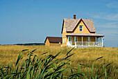 wooden house,Havre aux Maisons island,Magdalen Islands,Gulf of Saint Lawrence,Quebec province,Canada,North America