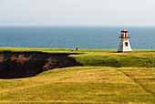 lighthouse at Cap Alright,Havre aux Maisons island,Magdalen Islands,Gulf of Saint Lawrence,Quebec province,Canada,North America