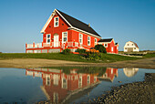 traditional wooden house,Grande Entree island,Magdalen Islands,Gulf of Saint Lawrence,Quebec province,Canada,North America