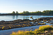 Saint-Lawrence River bank,Bonhomme Bouchard's cove,Ile aux Lievres, Saint-Laurent river, Quebec province,Canada,North America