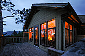 Anse de la Barge refuge by night,Saguenay National Park,Baie Sainte-Marguerite,Province of Quebec,Canada,North America