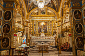  Interior of the church Chiesa di Santa Maria della Purità in Gallipoli, Apulia, Italy, Europe 