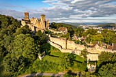  The ruins of Rötteln Castle seen from the air, Lörrach, Baden-Württemberg, Germany 