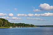  Sailboats, Plauer Werder, Summer, Mecklenburg-Vorpommern, Germany 