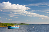 Boot in der Müritz, Nationalpark Mueritz, Mecklenburg-Vorpommern, Deutschland