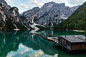  Boathouse at Lake Braies - Dolomites - South Tyrol - Italy 